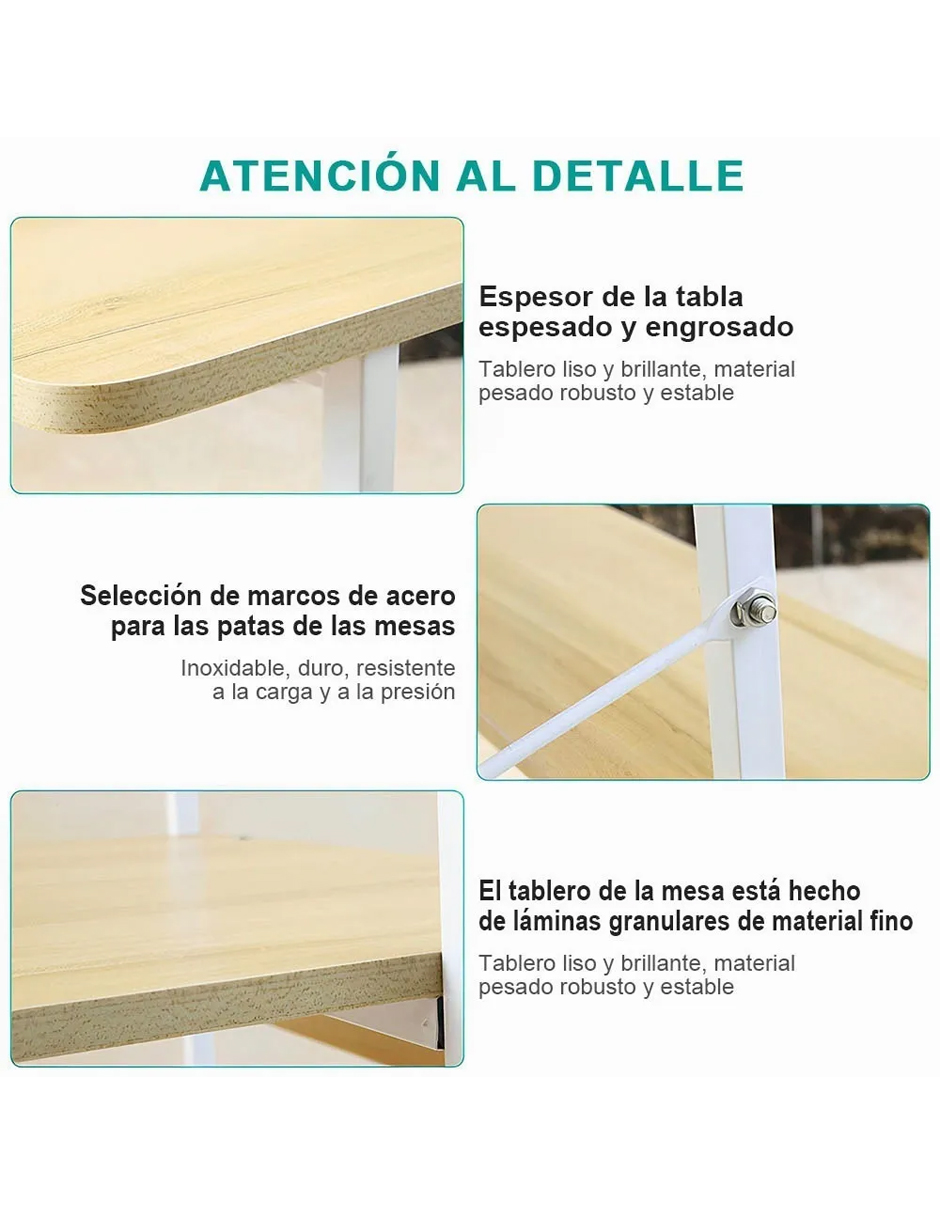 Foto 7 pulgar | Mesa Para Computadora Oficina Minimalista Escritorio Color Beige