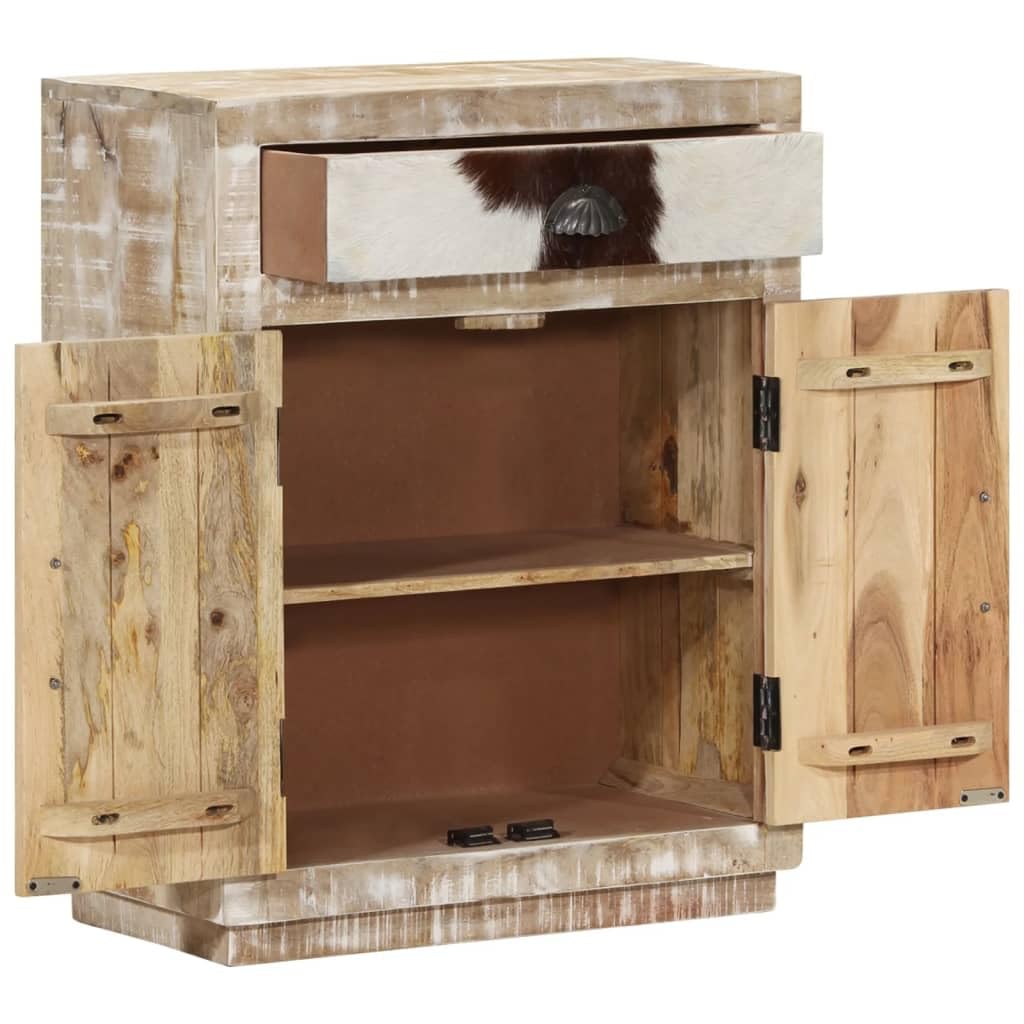 Aparador Vidaxl Rústico De Mango Macizo Con 1 Cajón Y 2 Puertas - Venta Internacional.