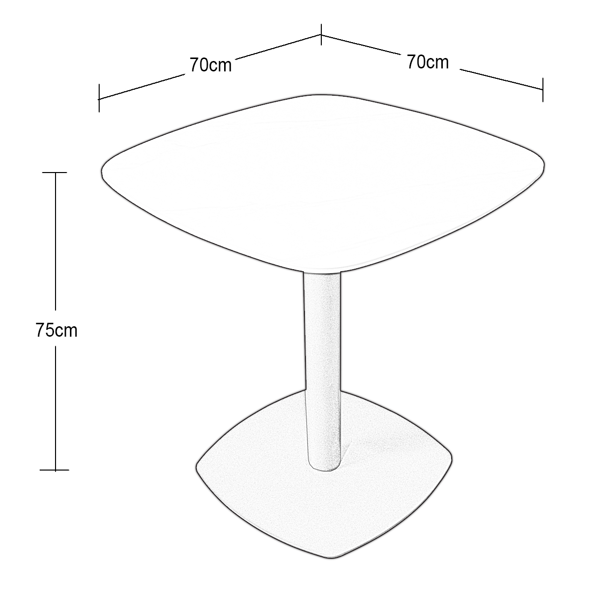 Foto 4 | Mesa Ocasional Blanca Terzetto Stone