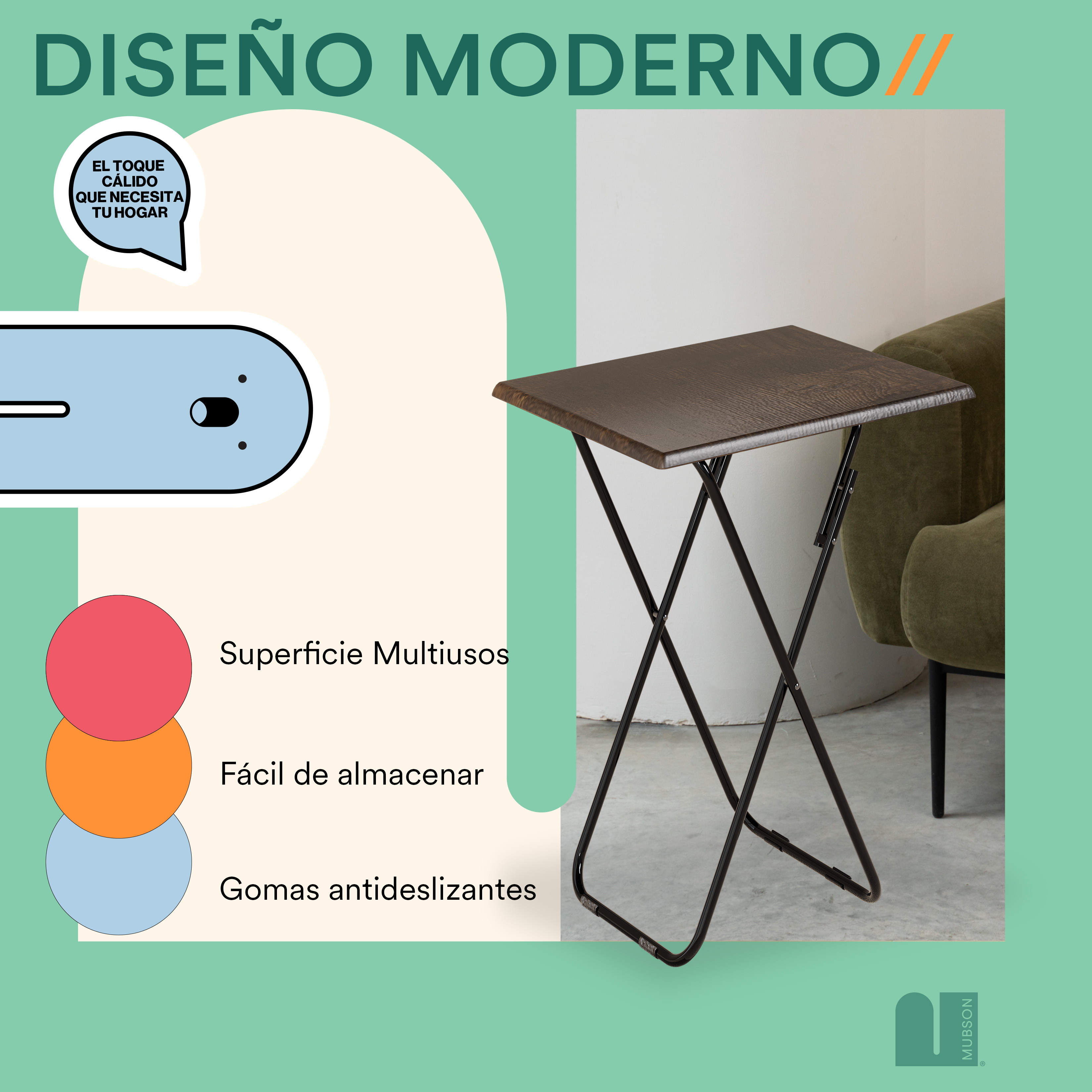 Foto 4 | Mesa Plegable Mubson Otami color Café