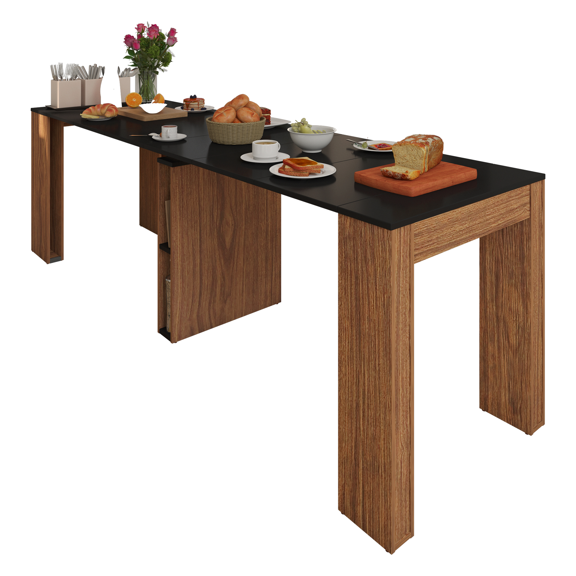 Foto 3 pulgar | Comedor Plegable Playcon OMEXTZNL color Marrón 69x241 cm