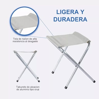 Foto 2 | Mesa Plegable Portafolio BELUG color Blanco Portátil para Jardín 1.8 M + 2 Taburetes