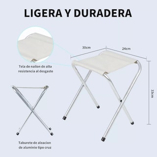 Foto 3 | Mesa Plegable Portafolio BELUG color Blanco Portátil para Jardín 1.2 M + 2 Taburetes