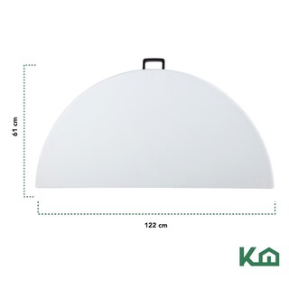 Foto 6 | Mesa Redonda Comedor Plegable Portátil 122 cm Blanca