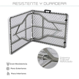 Foto 3 | Mesa Plegable Eke Life Home Portátil color Gris