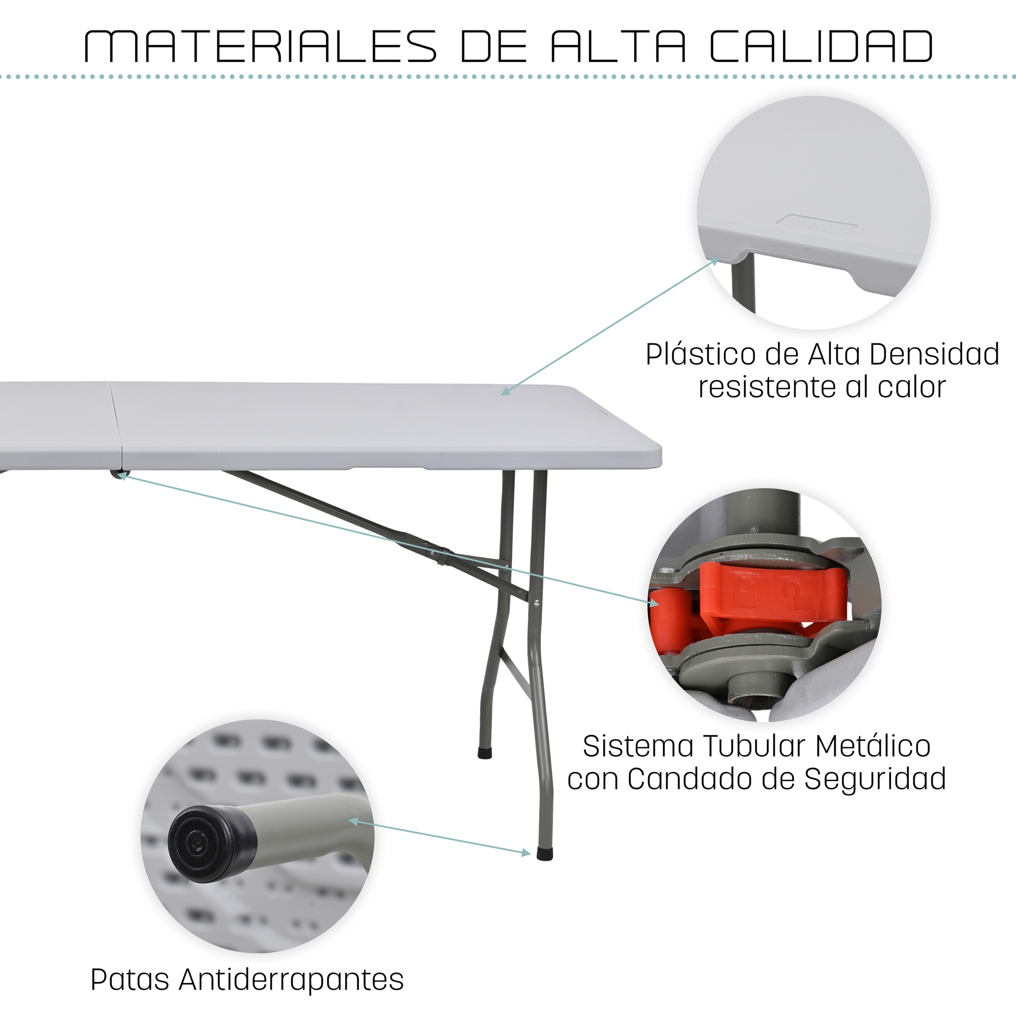 Foto 5 pulgar | Mesa Plegable Eke Life Home Portátil color Gris