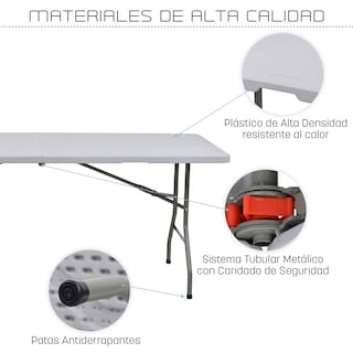 Foto 4 | Mesa Plegable Eke Life Home Portátil color Gris