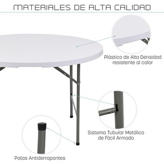 Foto 4 | Mesa Plegable Eke Life Home Portátil color Blanco