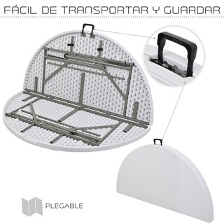 Foto 6 | Mesa Plegable Eke Life Home Portátil color Blanco