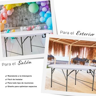 Foto 8 | Mesa Plegable Eke Life Home Portátil color Blanco