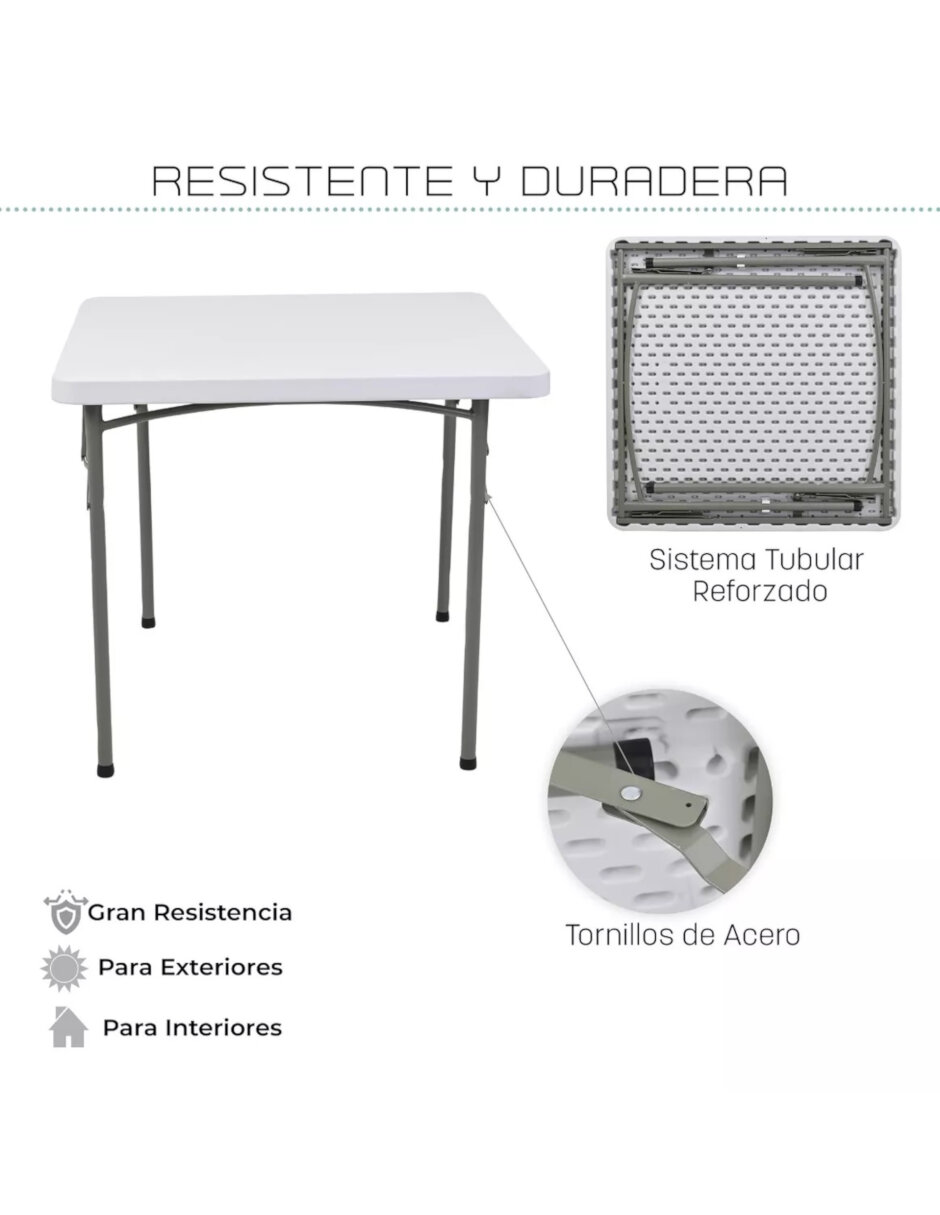 Foto 3 | Mesa Plegable Eke Life Home color Blanco