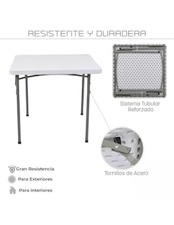Foto 3 | Mesa Plegable Eke Life Home color Blanco