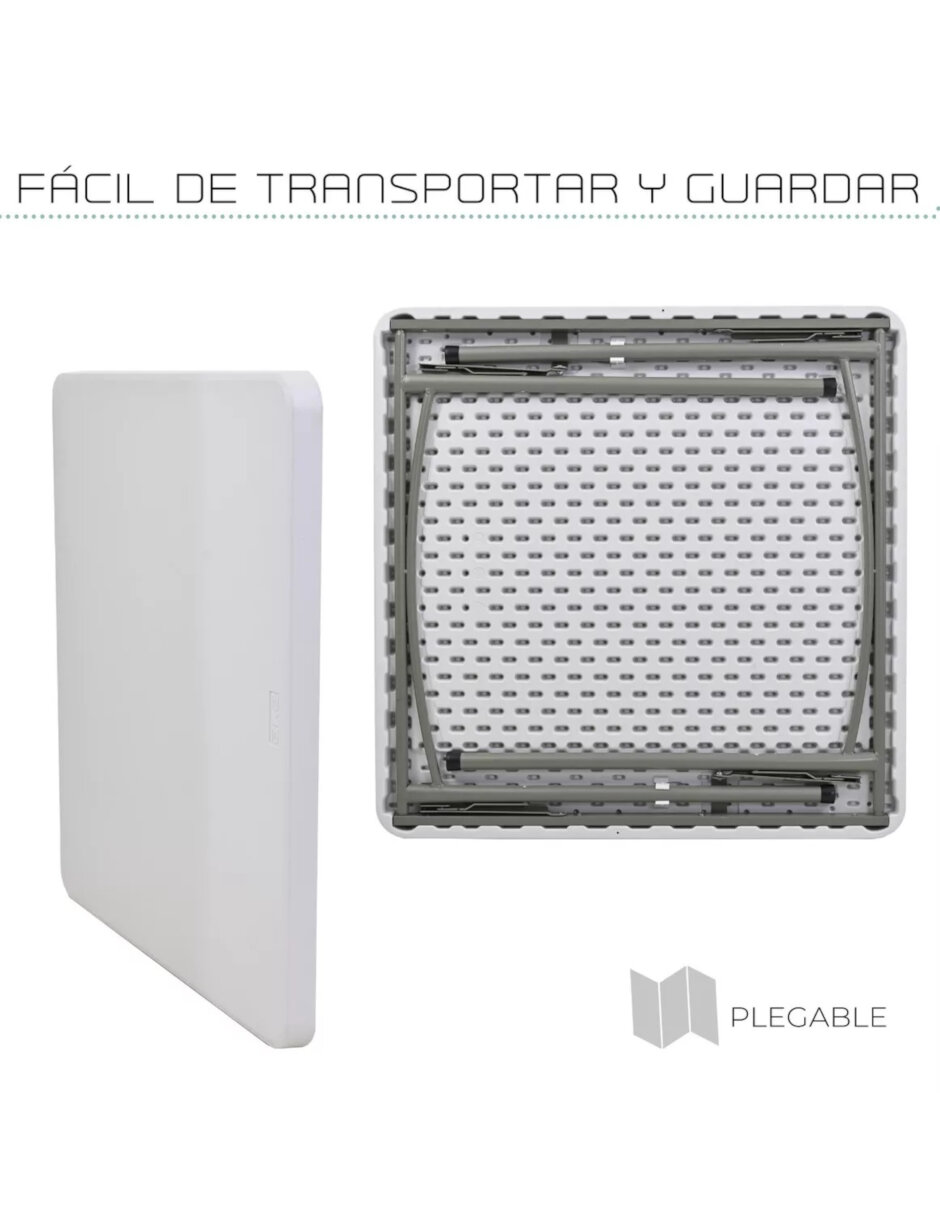 Foto 5 | Mesa Plegable Eke Life Home color Blanco