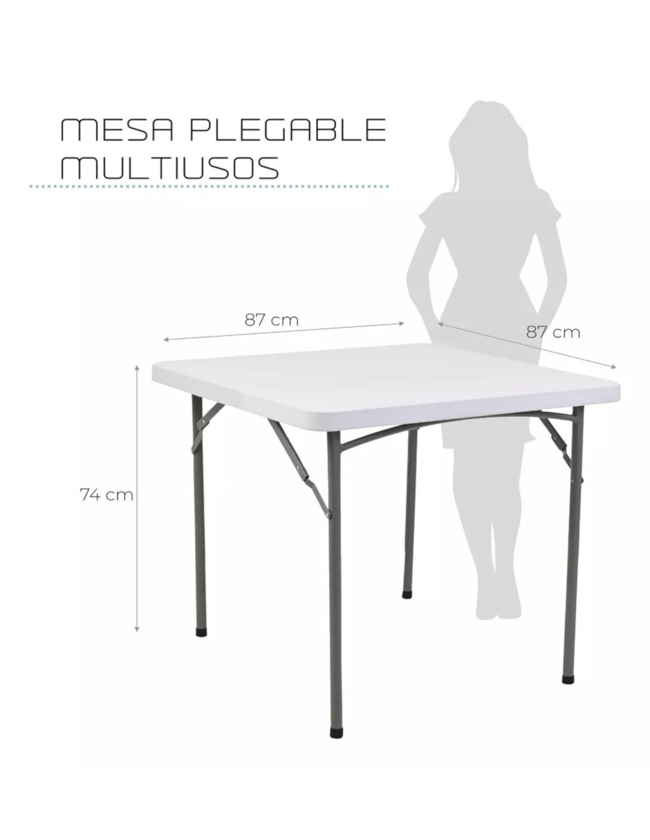 Foto 7 pulgar | Mesa Plegable Eke Life Home color Blanco