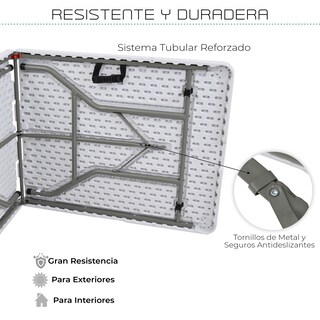 Foto 5 | Mesa Plegable Eke Life Home Portátil color Blanco