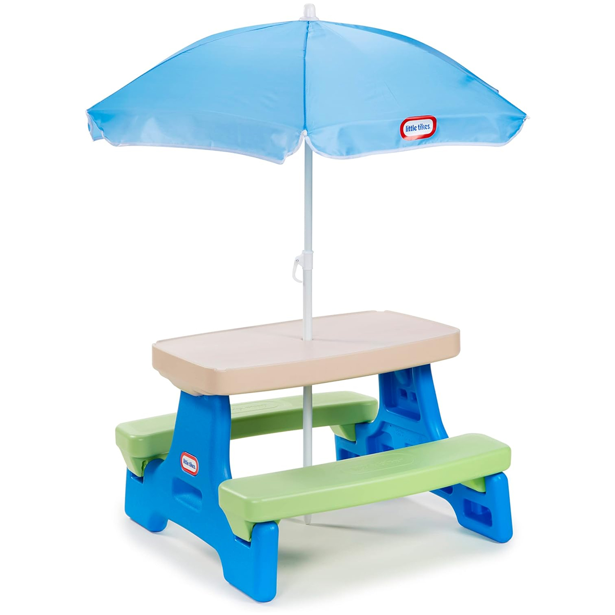 Mesa Pícnic Con Sombrilla Easy Store Little Tikes Azul