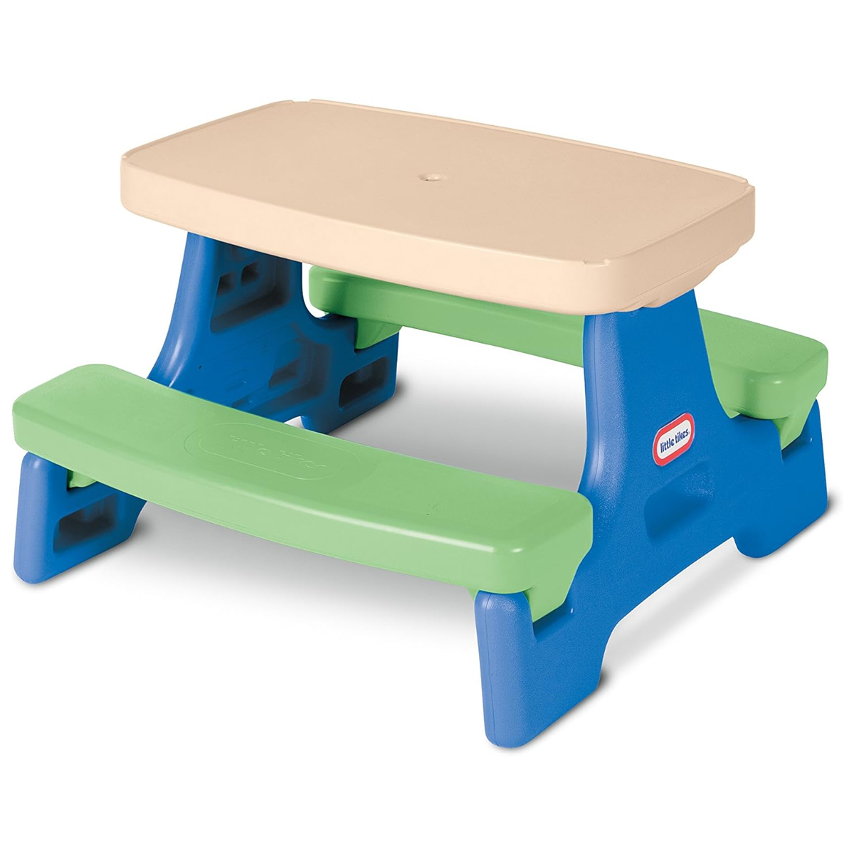 Foto 2 | Mesa Pícnic Con Sombrilla Easy Store Little Tikes Azul