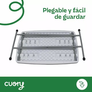 Foto 2 | Mesa De Servicio Plegable Ajustable 75x50cm 3 Alturas