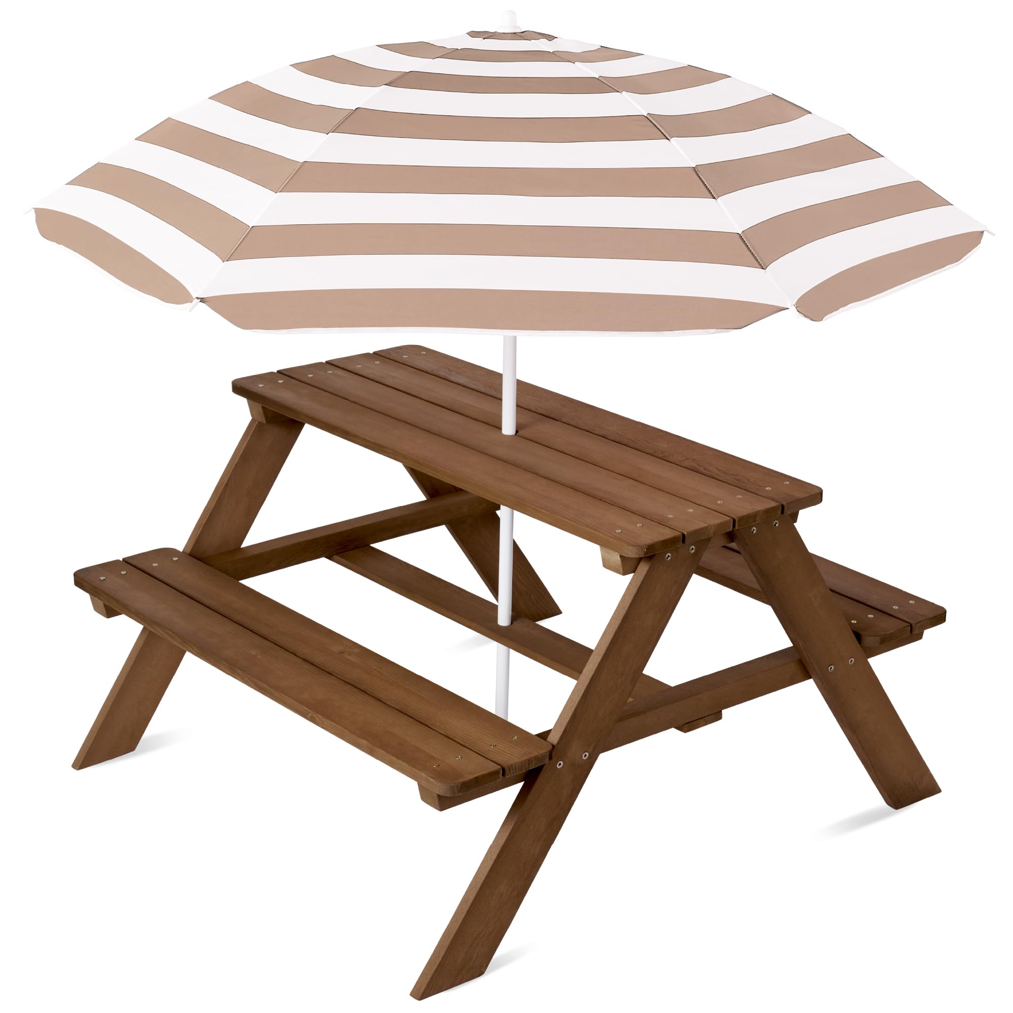 Mesa De Pícnic De Madera Para Niños Best Choice Products Con Paraguas - Venta Internacional.