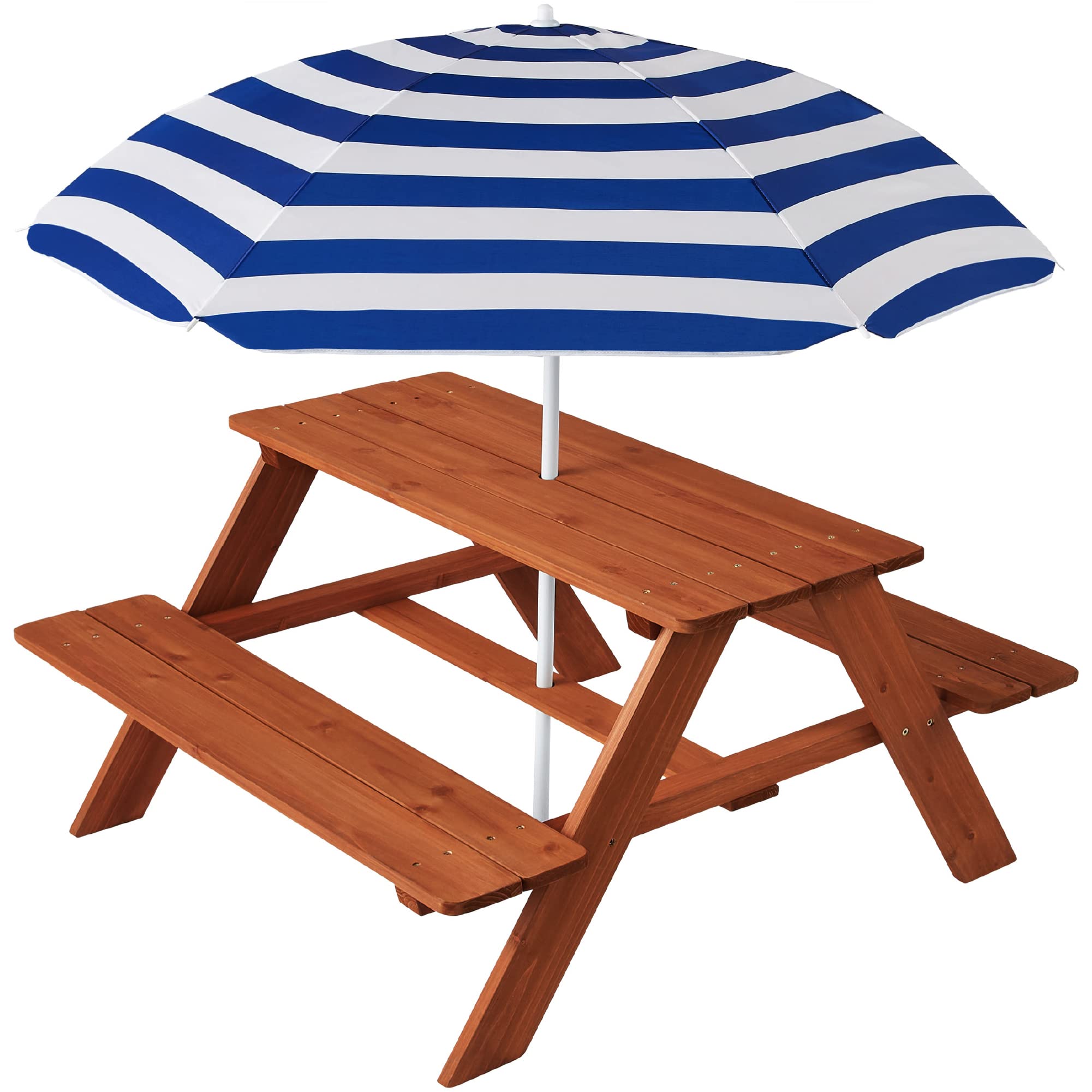 Mesa De Pícnic De Madera Para Niños De 3 A 7 Años, La Mejor Opción Con Sombrilla - Venta Internacional.