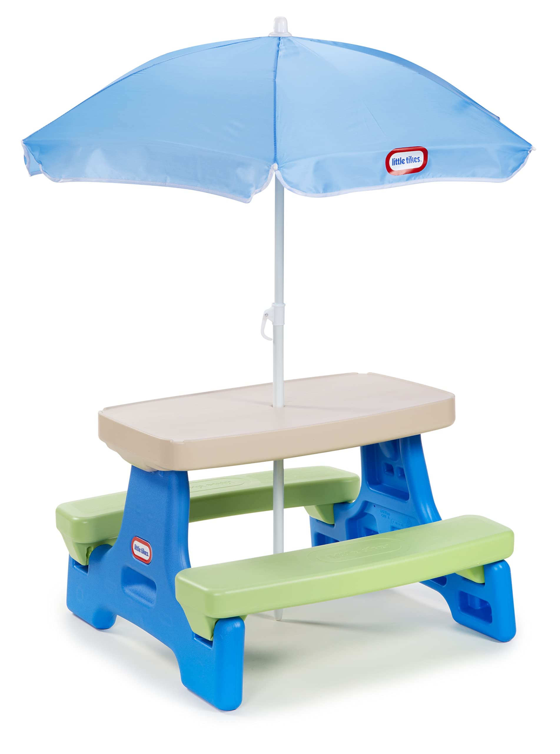 Mesa De Pícnic Little Tikes Easy Store Con Paraguas Para 6 Niños - Venta Internacional.