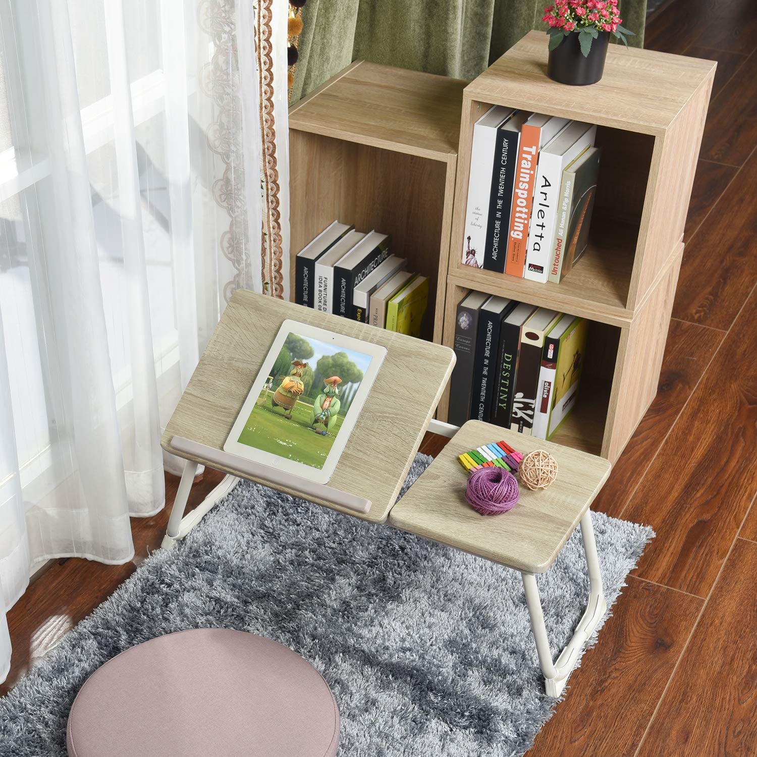 Foto 4 pulgar | Mesa para Portátil Furniturer Mamie Blanco
