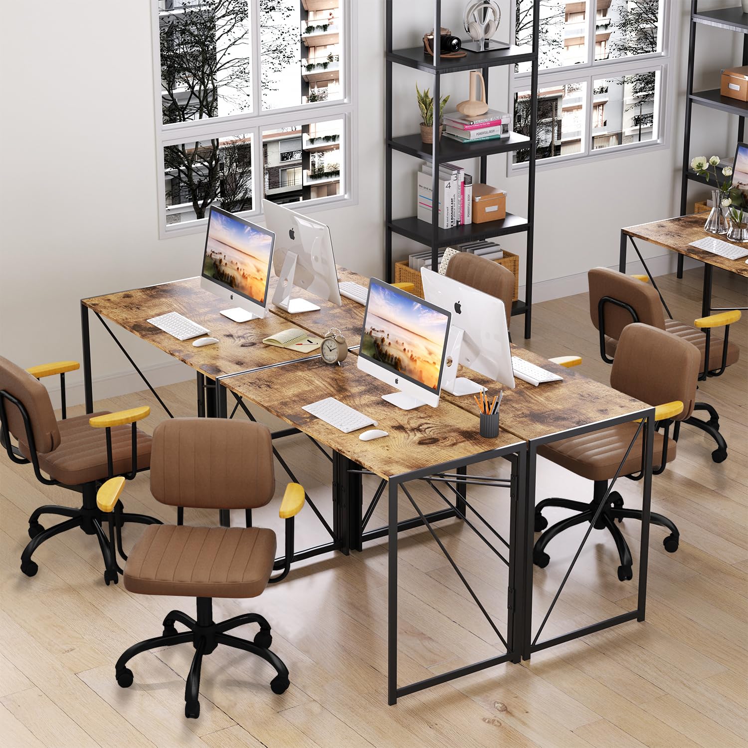 Foto 5 pulgar | Escritorio Plegable Furniturer Harper Vintage 100 X 50 X 75 Cm