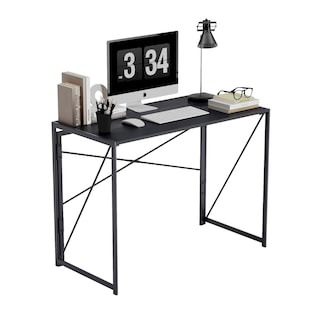 Foto 1 | Escritorio Plegable Furniturer Harper Negro 100 X 50 X 75 Cm