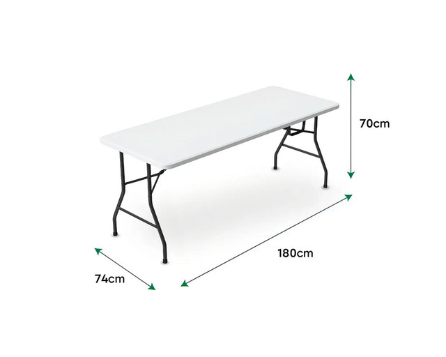 Foto 3 pulgar | Mesa Plegable Rectangular Frutivegie 180MBLA01 180 x 74 cm
