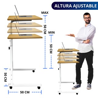 Foto 4 | Mesa Ajustable Ecomlab con Ruedas
