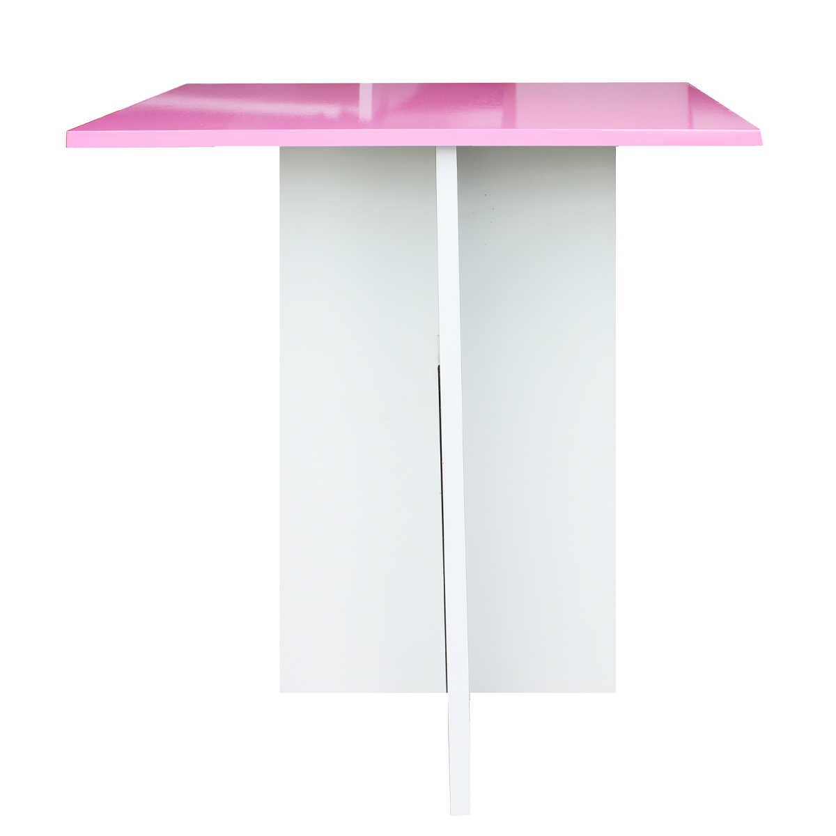 Foto 2 pulgar | Mesa De Centro Vinil Metalico Mdf Minimalista Color Rosa