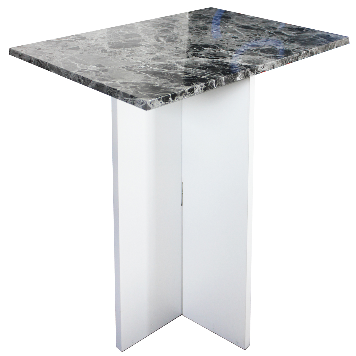 Foto 1 | Mesa De Centro Mdf Melamico Vinil Tipo Marmol Resisten Negro