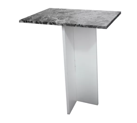 Foto 2 | Mesa De Centro Mdf Melamico Vinil Tipo Marmol Resisten Negro
