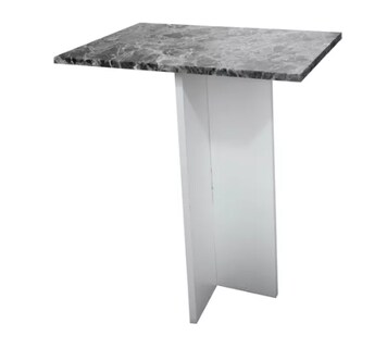 Foto 2 | Mesa De Centro Mdf Melamico Vinil Tipo Marmol Resisten Negro