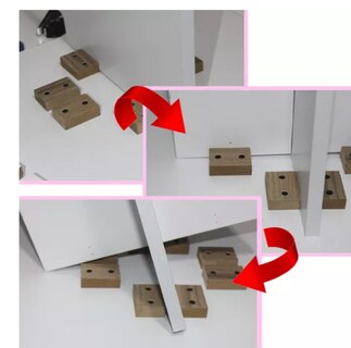 Foto 4 | Mesa De Centro Mdf Melamico Vinil Tipo Marmol Resisten Negro