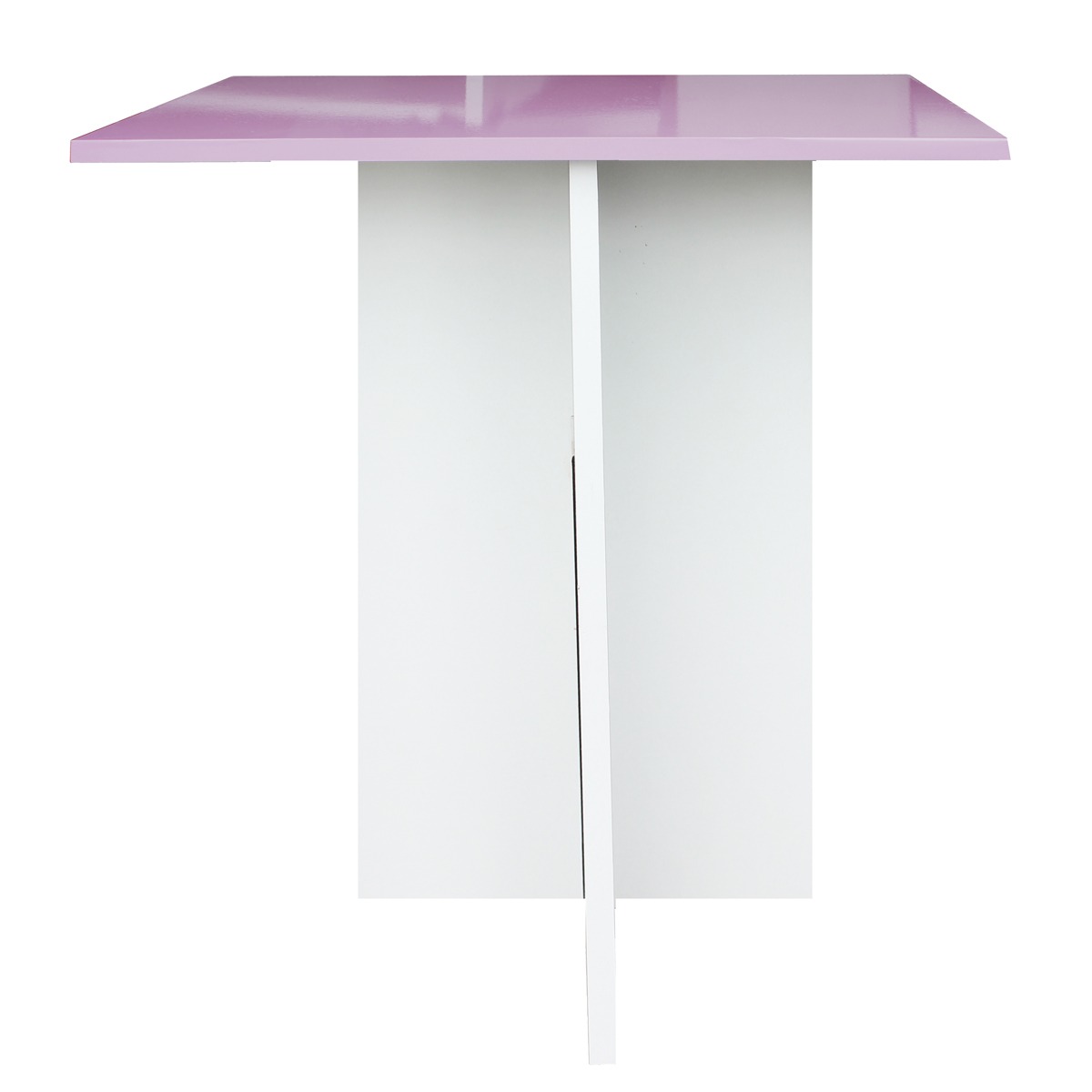 Mesa De Centro Sala Mdf Melamico Resistente Violeta Pastel