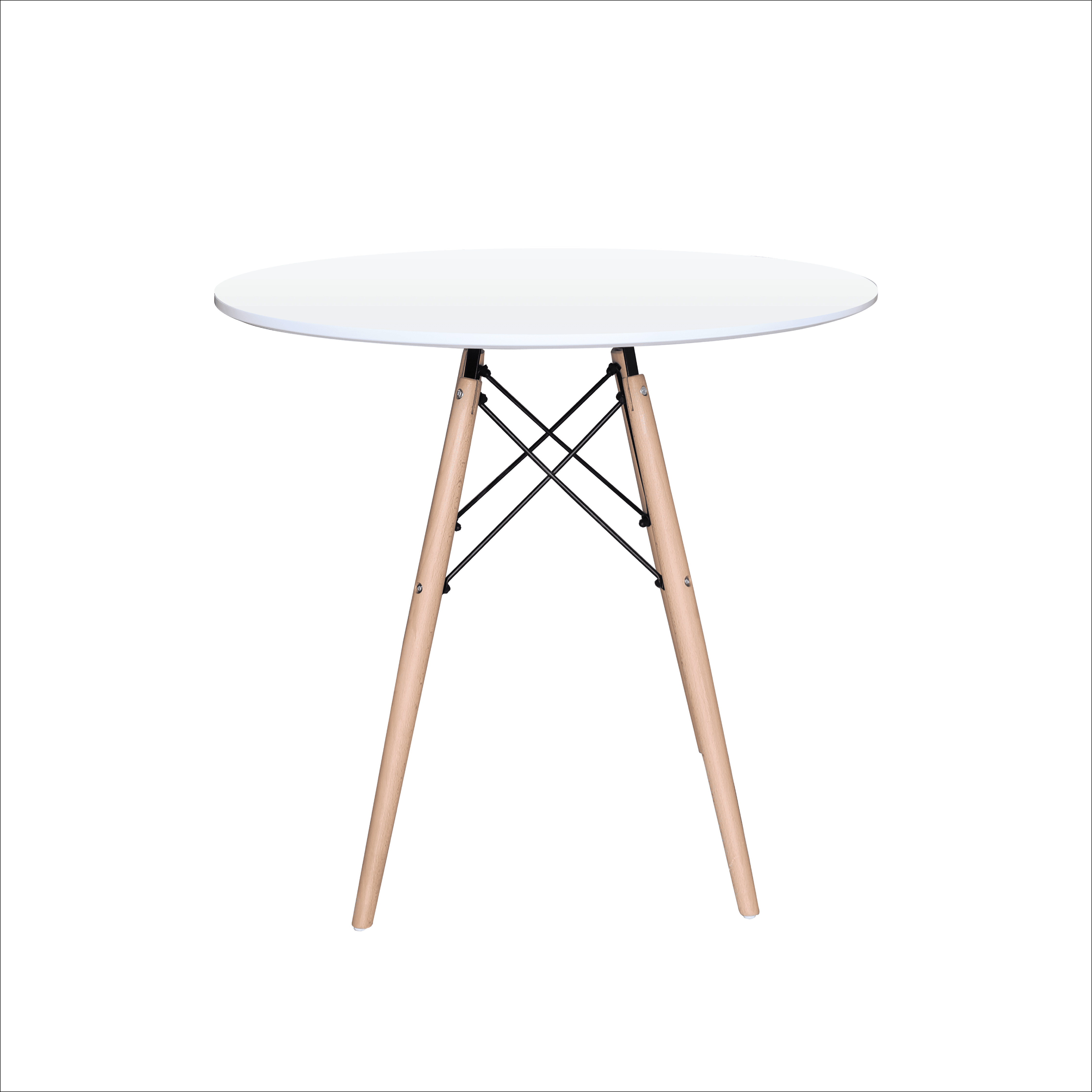 Foto 1 | Mesa Redonda De Madera Eames Styrka Minimalista color Blanco
