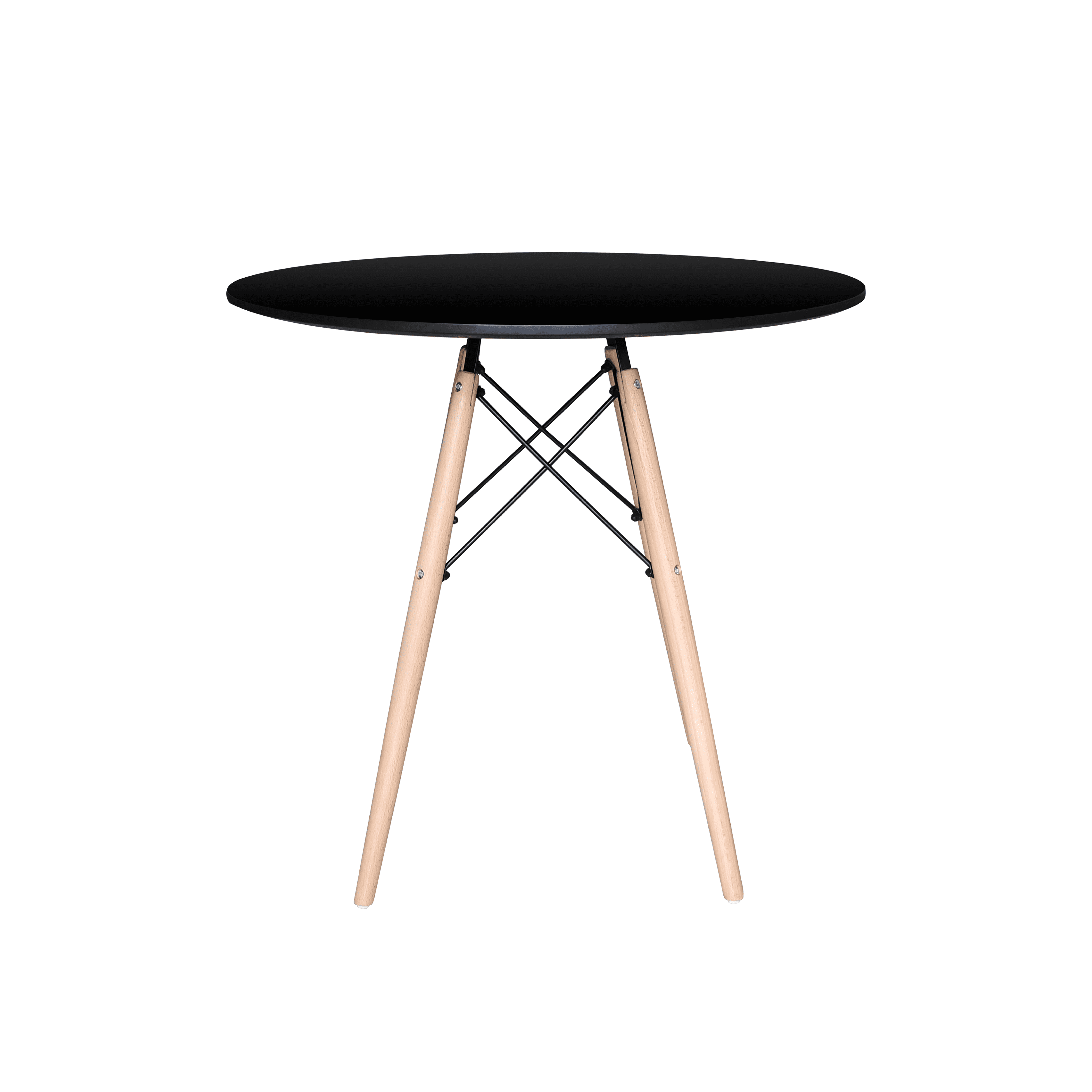 Foto 2 pulgar | Mesa Redonda De Madera Eames Styrka Minimalista color Negro