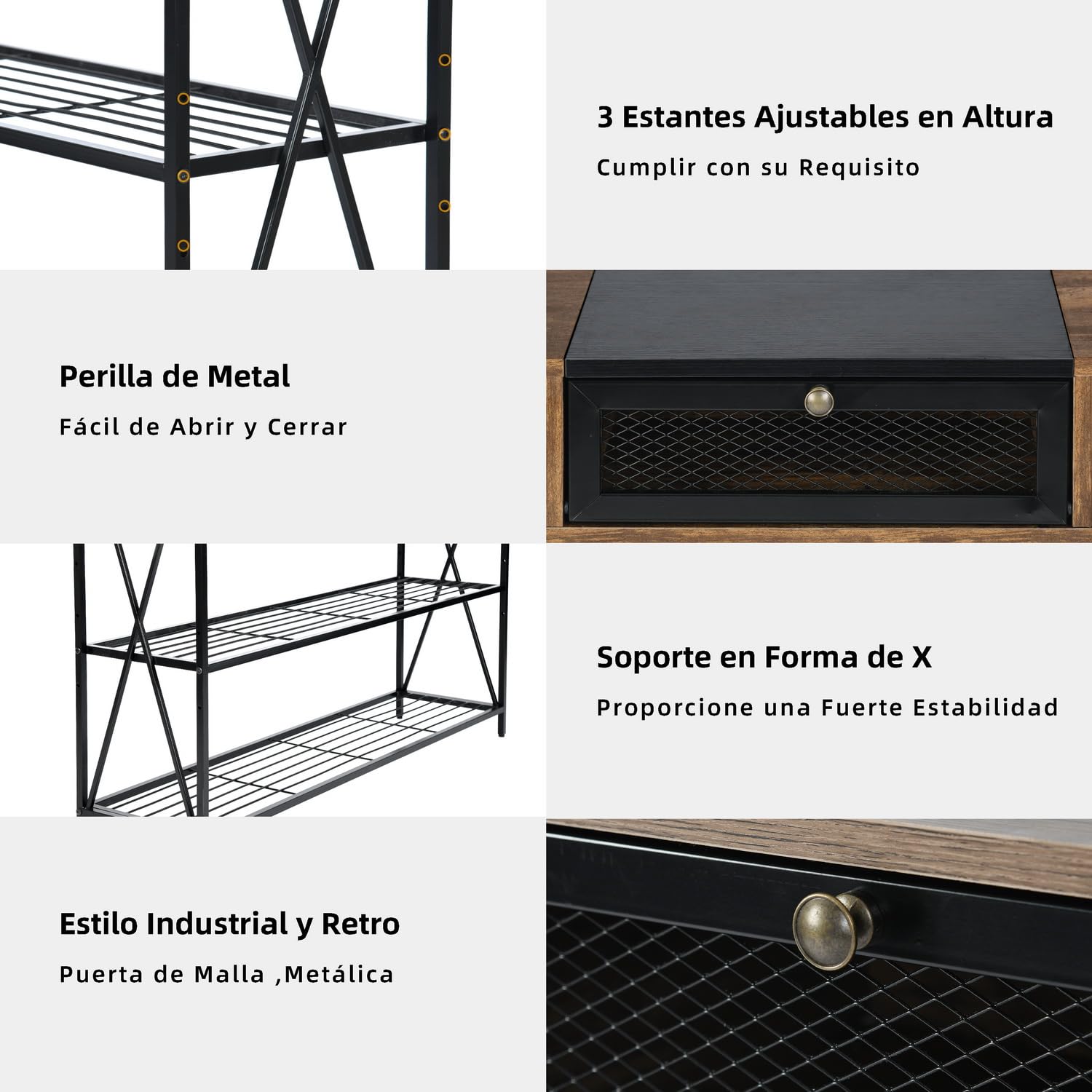 Foto 7 pulgar | Consola FurnitureR Moca Marrón 120 x 30.2 x 81 cm
