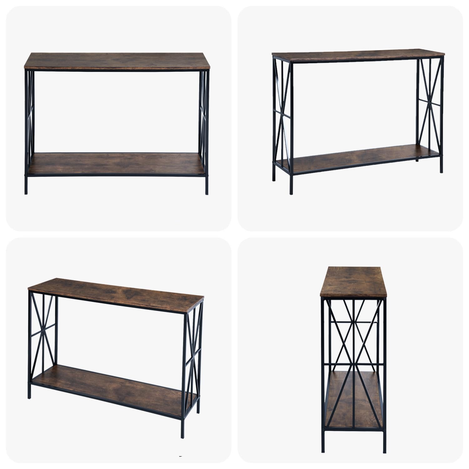 Foto 6 pulgar | Consola Furniturer Navin Marrón 30 X 100 X 77.5 Cm