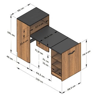 Foto 4 | Mesa Extensible - Barcelona - Armable Para Espacios Pequeños