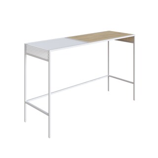 Foto 2 | Consola Color Blanco Y Madera Con Estructura Metálica De Acero Mdp 120cm (ancho)* 40cm (profundo)