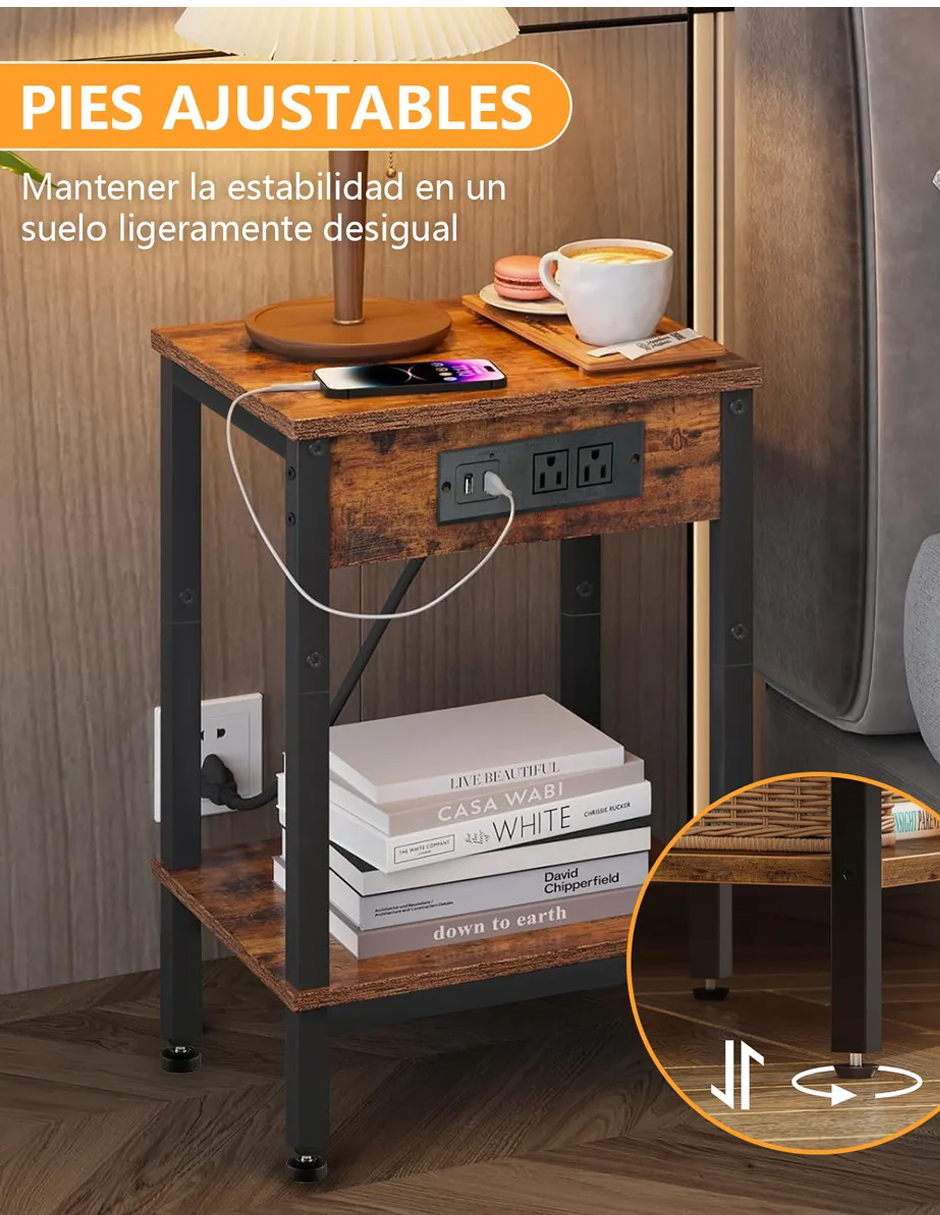 Foto 5 | Burós con Tomas de Corriente Usb y Ca  2 Piezas