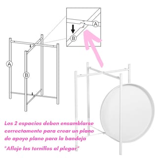 Foto 8 | Mesa Auxiliar De Metal Mesas Laterales Redondas Blanco Gomyhome