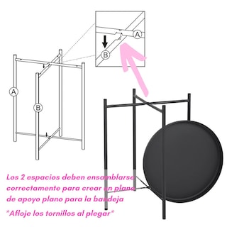 Foto 7 | Mesa Auxiliar De Metal Mesas Laterales Redondas Negro Gomyhome