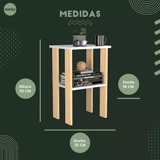 Foto 2 | Mesa de Lámpara Auxiliar Moru color negro