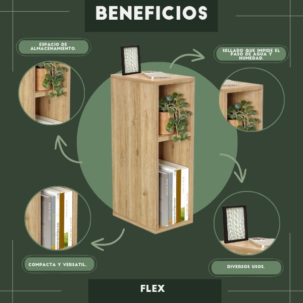 Foto 6 pulgar | Mesa Auxiliar Flex Moru Roble
