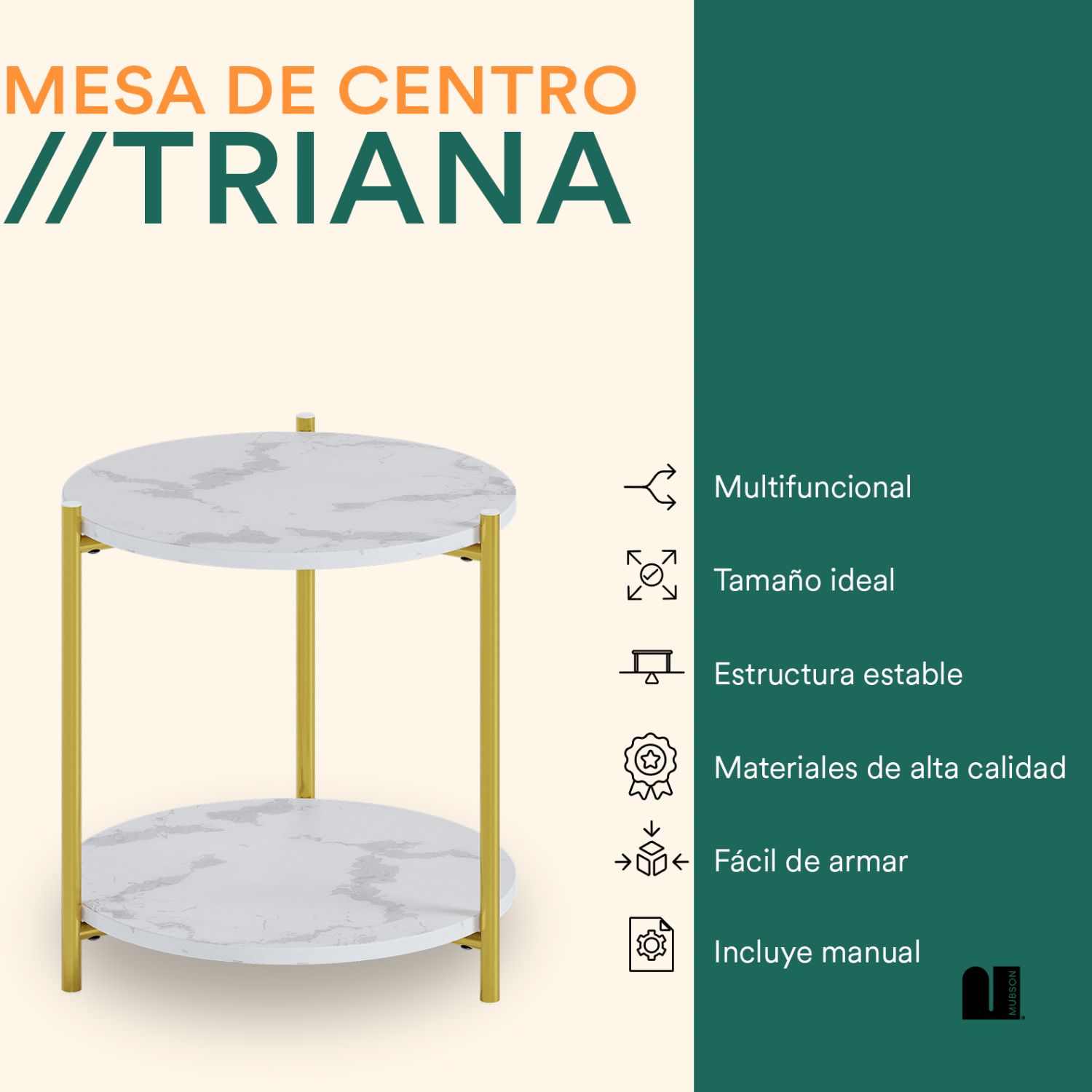 Foto 2 | Mesa Auxiliar de Sala o Recamara Mubson Blanco