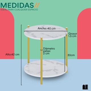 Foto 5 | Mesa Auxiliar de Sala o Recamara Mubson Blanco