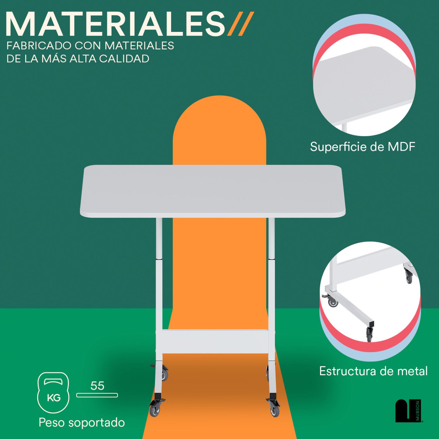 Foto 4 pulgar | Mesa Auxiliar Mubson. Escritorio Portátil Azper